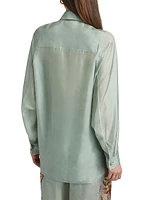 Coco Floral Silk Relaxed-Fit Shirt