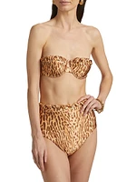 Cascadian Leopard-Printed Balconette Bikini Top