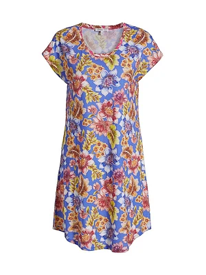 The Bridgette Floral Cap-Sleeve Dress