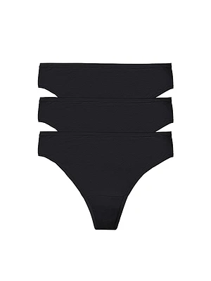 Bliss Bare Cotton Thong 3-Pack