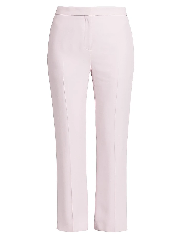 Crepe Cropped Cigarette Pants