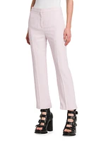 Crepe Cropped Cigarette Pants