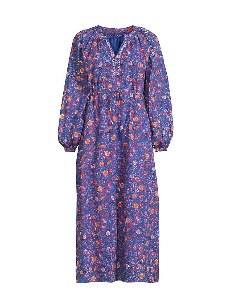 Amalfi Cotton Floral Midi Dress
