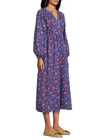 Amalfi Cotton Floral Midi Dress