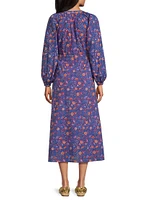 Amalfi Cotton Floral Midi Dress