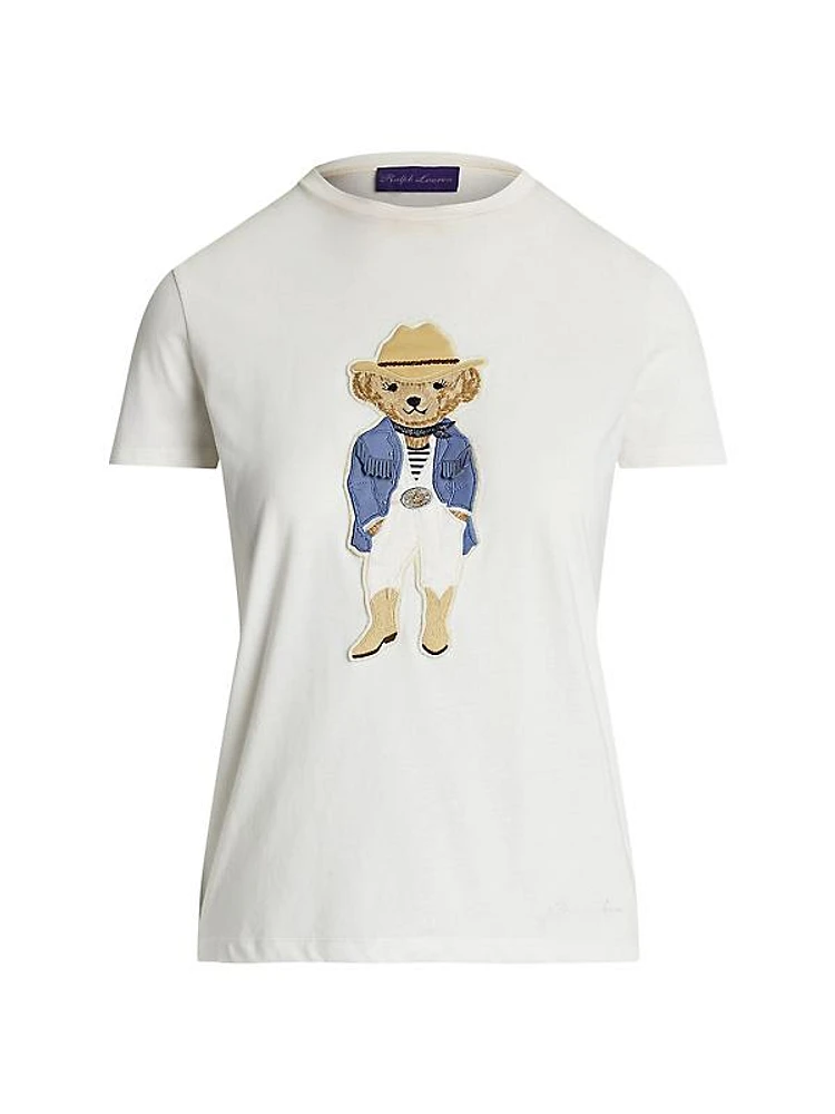 Cowboy Polo Bear Cotton T-Shirt