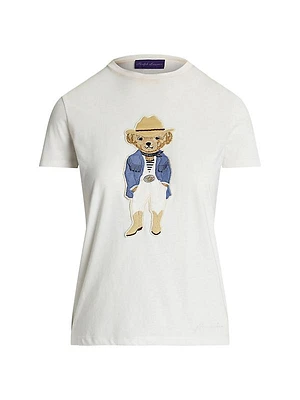 Cowboy Polo Bear Cotton T-Shirt