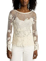Floral Cotton Crochet Top