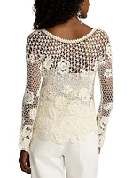 Floral Cotton Crochet Top