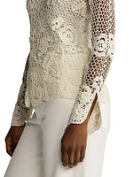Floral Cotton Crochet Top