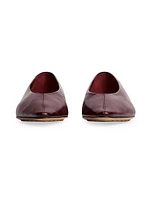 Pointed-Toe Patent Leather Ballet Flats