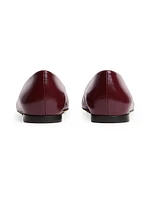 Pointed-Toe Patent Leather Ballet Flats