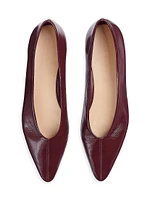 Pointed-Toe Patent Leather Ballet Flats