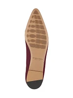 Pointed-Toe Patent Leather Ballet Flats