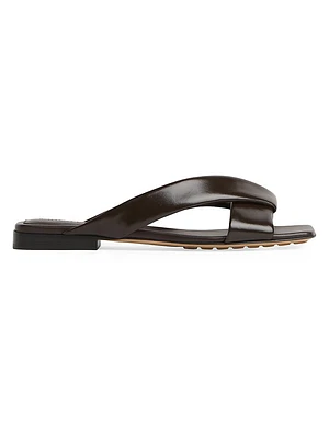 Interwoven Leather Flat Sandals