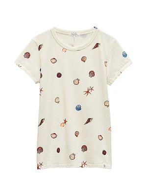 Seashell-Print Cotton Jersey T-Shirt