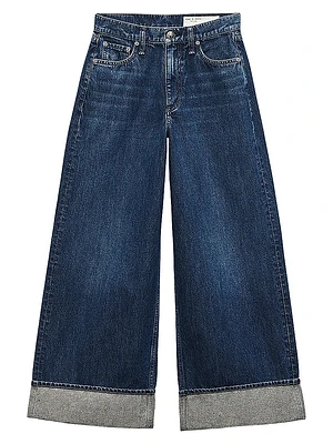 Sofie High-Rise Cuffed Wide-Leg Jeans