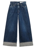 Sofie High-Rise Cuffed Wide-Leg Jeans