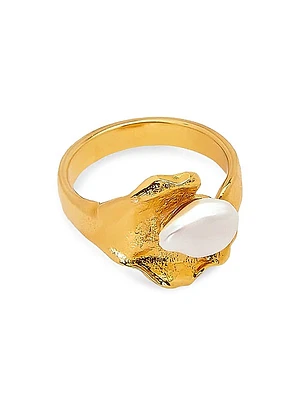 Nest 24K-Gold-Plated & Resin Ring