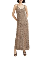 Foliage Lace Knit Dress Linen and Silk Diamond Yarn