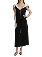 Jophee Draped-Shoulder Cocktail Dress