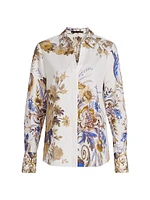 Laurent Floral Button-Up Blouse