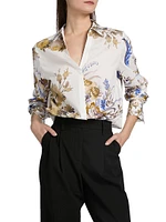 Laurent Floral Button-Up Blouse