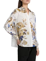 Laurent Floral Button-Up Blouse