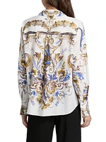 Laurent Floral Button-Up Blouse