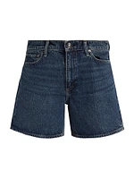 Kaia Mid-Rise Denim Shorts