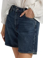 Kaia Mid-Rise Denim Shorts
