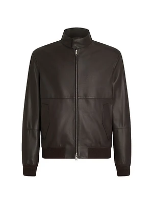 Nappa Leather Bomber Jacket