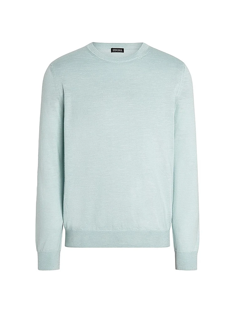 Silk Cashmere Crewneck Sweater