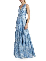 Rori Floral Sleeveless Gown