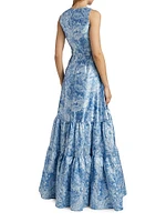 Rori Floral Sleeveless Gown