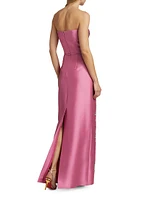 Sophia Floral Strapless Gown