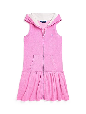 Little Girl's Terry Cloth Sleeveless Tennis Dress