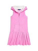 Little Girl's Terry Cloth Sleeveless Tennis Dress