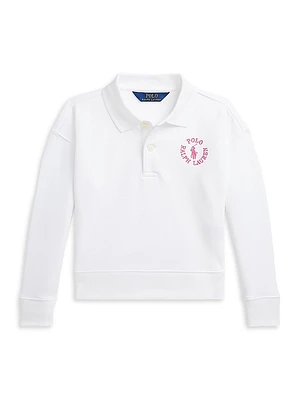 Little Girl's & Logo Long-Sleeve Polo Shirt