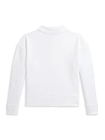 Little Girl's & Logo Long-Sleeve Polo Shirt