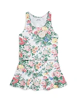 Little Girl's & 2-Piece Floral Top Skirt Set