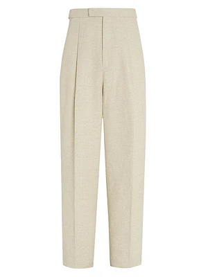 Linen and Silk Blend Pants
