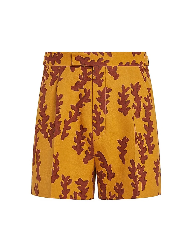 Printed Oasi Lino Shorts