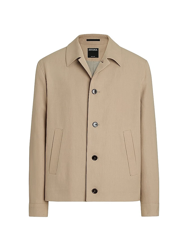 Slim Fit Oasi Lino Chore Jacket