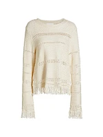 Azilis Cotton Fringe-Trim Sweater