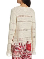 Azilis Cotton Fringe-Trim Sweater