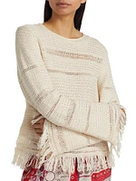 Azilis Cotton Fringe-Trim Sweater