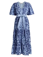 Natty Embroidered Floral Shirtdress