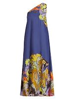 Jae Floral One-Shoulder Midi-Dress