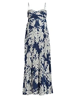 Avery Pleated Floral Maxi Dress